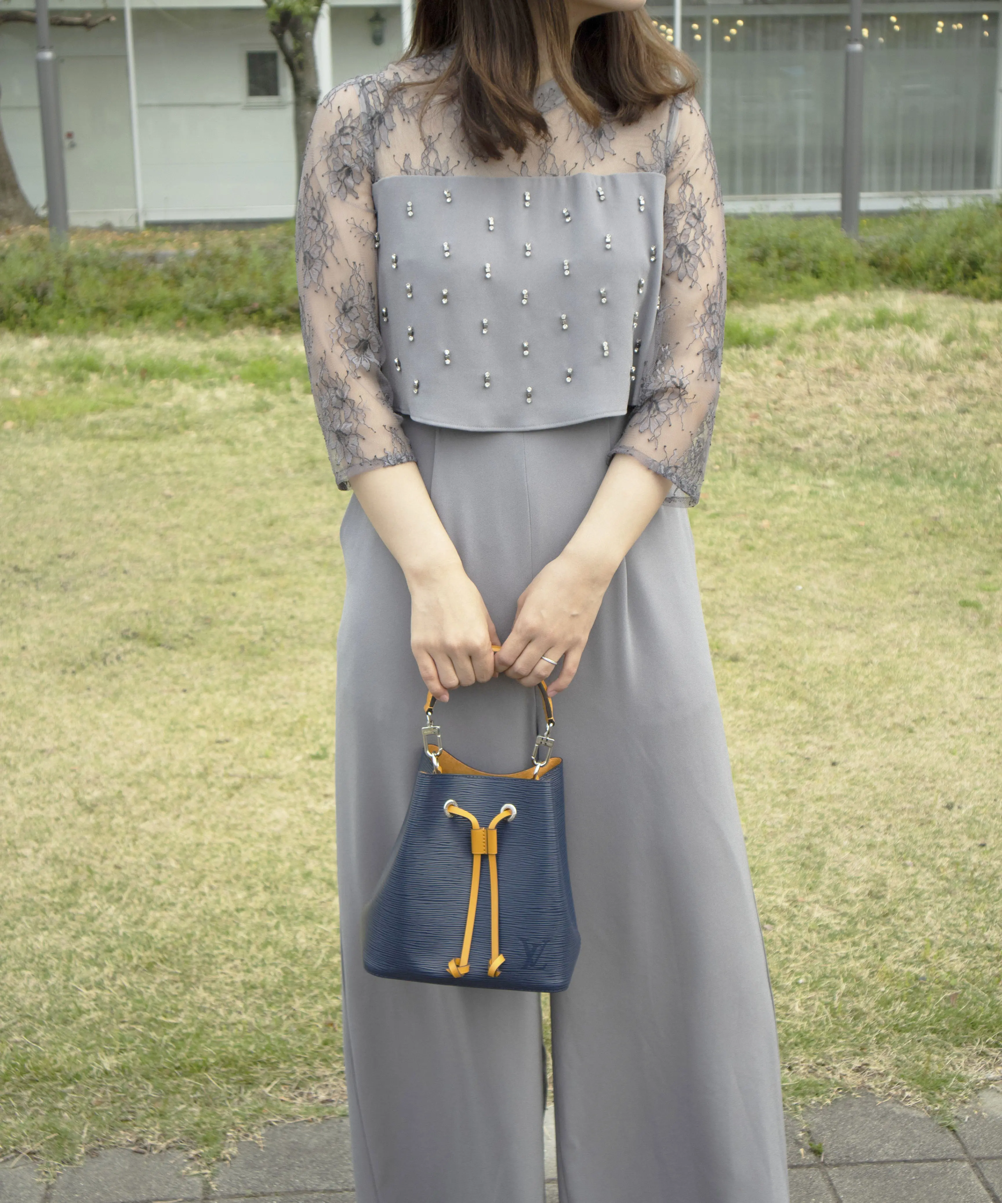 グレースコンチネンタル 刺繍ワイドサロペット グレース