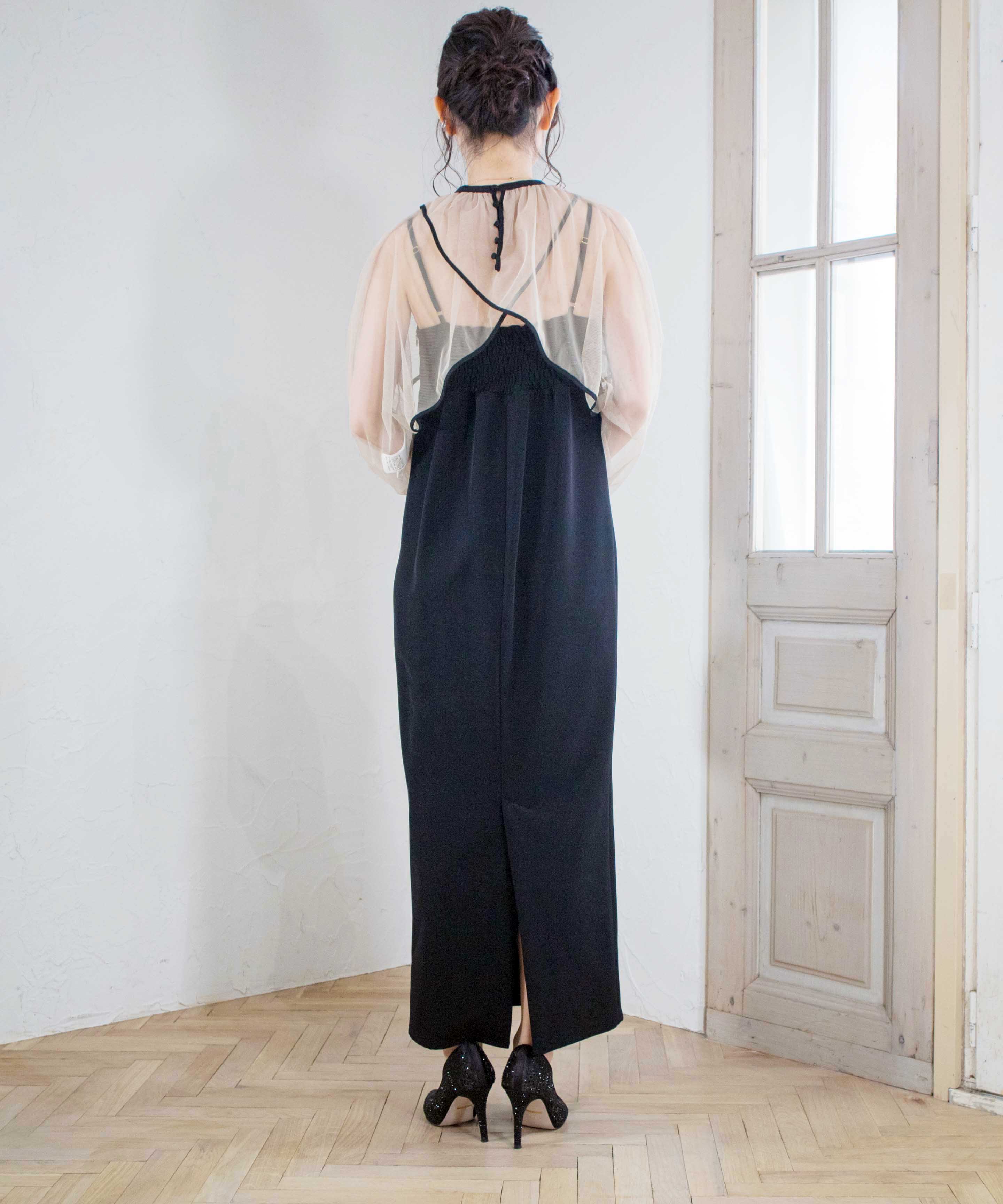 袖丈長袖MANY WAY AIRY VEIL DRESS アメリ　ドレス　ワンピース