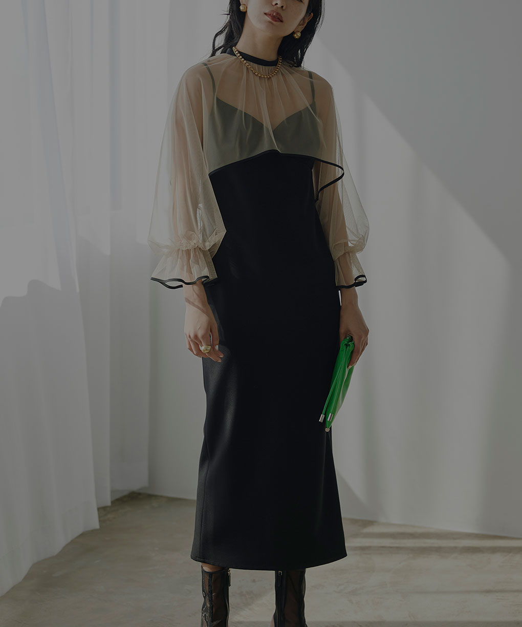 AMERI MANY WAY AIRY VEIL DRESS ミント S