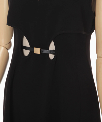 mame Flared Hole Dress with Leather Belt