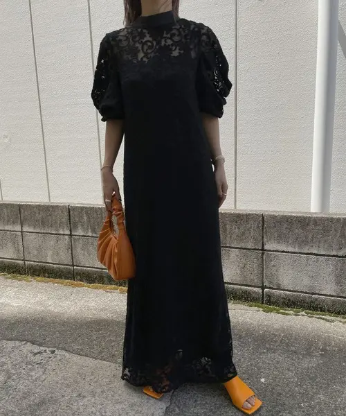 Sサイズ】ELEANOR LINEN LIKE DRESS Ameri VINTAGE（アメリ