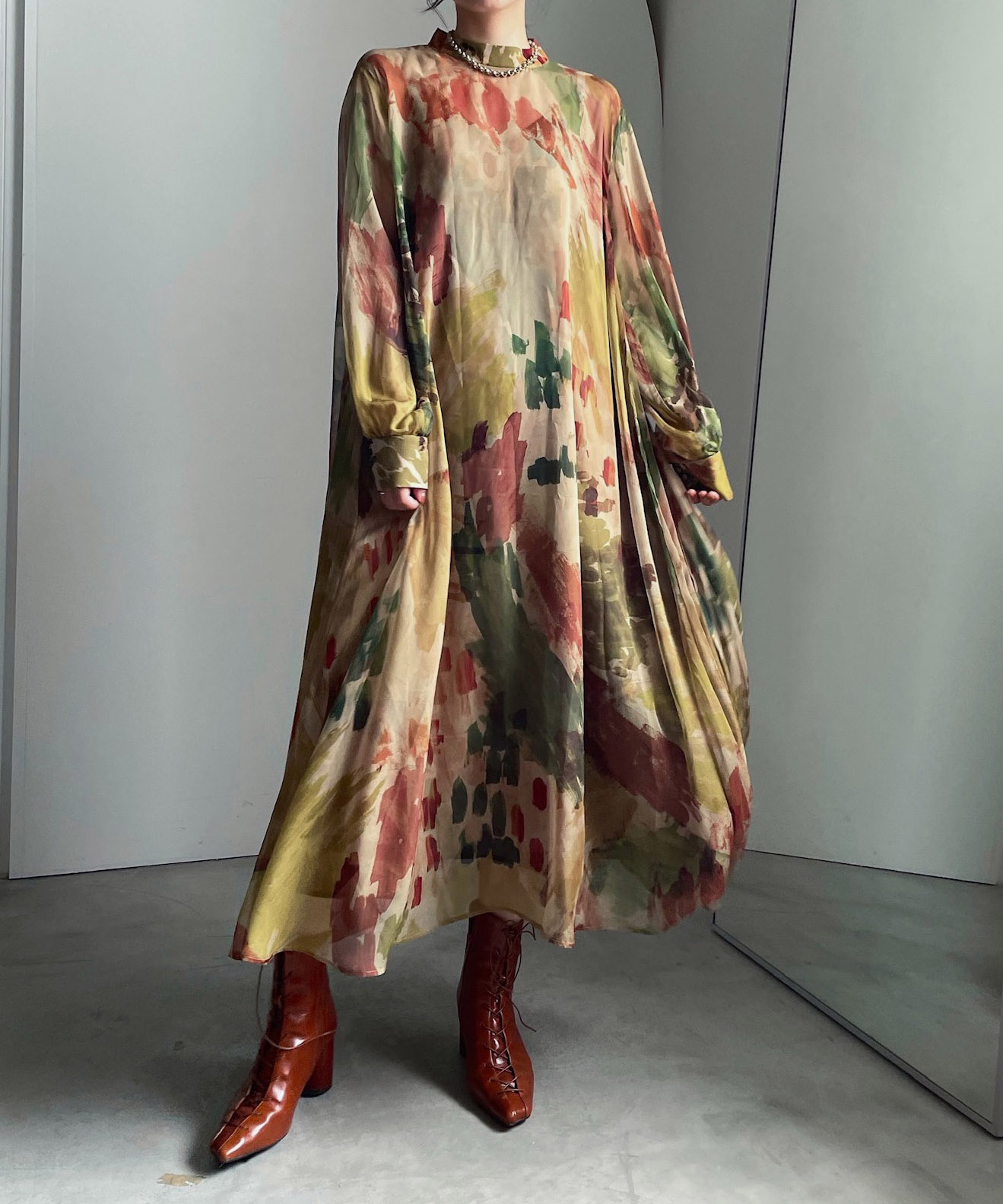 アメリヴィンテージ　UND WILLOW PAINT DRESS