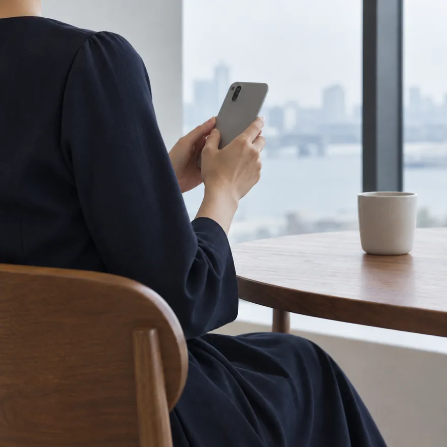 スマートフォンでレンタルするアイテムを選ぶ場面のイメージ