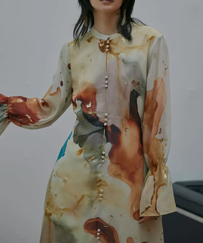 Mサイズ】UNDRESSED AMELIA INK ART DRESS Ameri VINTAGE