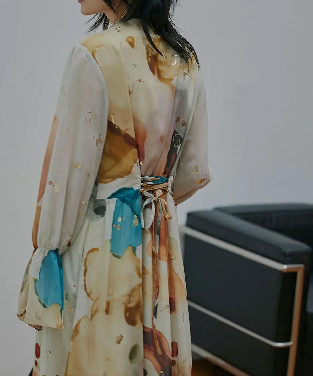 Mサイズ】UNDRESSED AMELIA INK ART DRESS Ameri VINTAGE