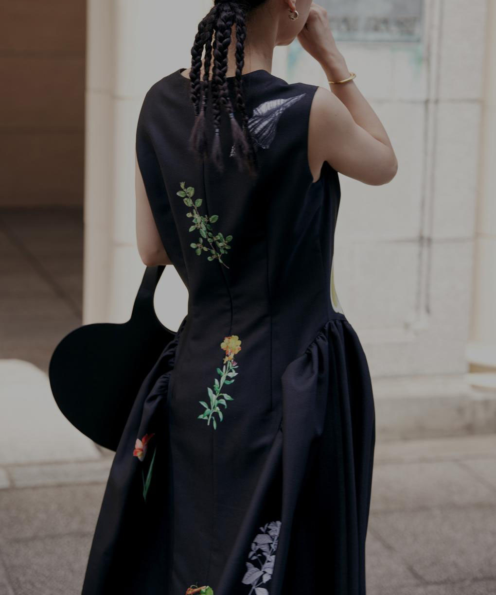 アメリヴィンテージELEANOR LINEN LIKE DRESS Sサイズ】ELEANOR LINEN LIKE DRESS Ameri VINTAGE（アメリ