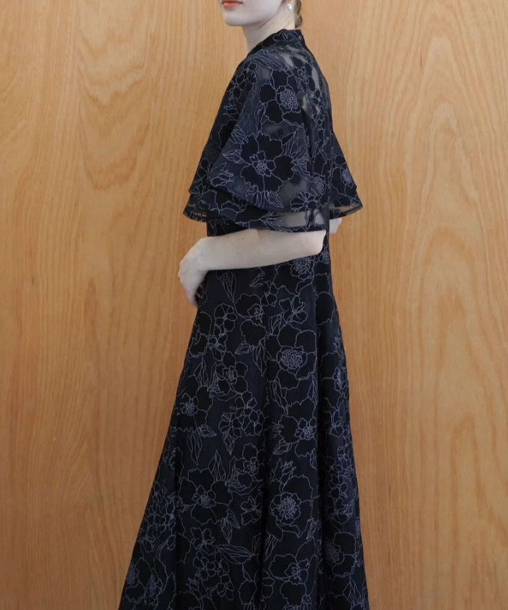 acka】all sheer flower dress サイズ2