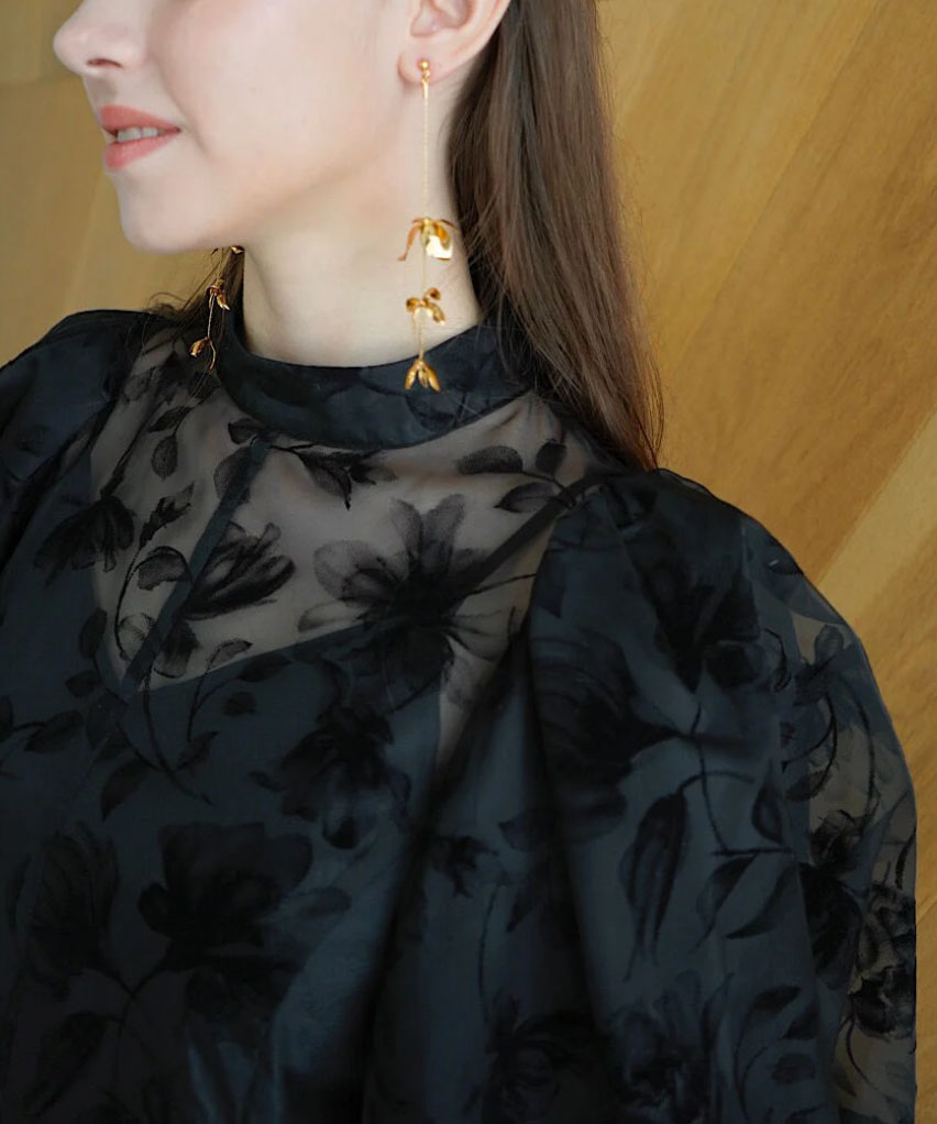 【未使用タグ付き】Acka sheer puff dress ブラック サイズ1 Acka sheer puff dress（black）シアーパフドレス｜Yahoo!フリマ