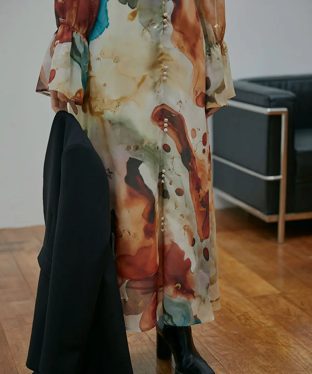 Sサイズ】UNDRESSED AMELIA INK ART DRESS Ameri VINTAGE