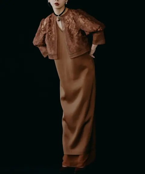 Ameri VINTAGE（アメリヴィンテージ） 【Sサイズ】UND LACE BOLERO LAYERED DRESS
