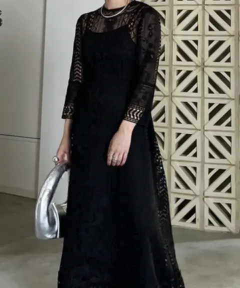 Ameri VINTAGE（アメリヴィンテージ） 【Sサイズ】UND CHEMICAL LACE FLARE DRESS