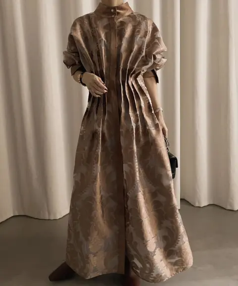 Ameri VINTAGE（アメリヴィンテージ） 【Sサイズ】UND SHEER JACQUARD TUCK DRESS