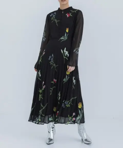 Ameri VINTAGE（アメリヴィンテージ） 【Mサイズ】SOFIA PLEATS DRESS