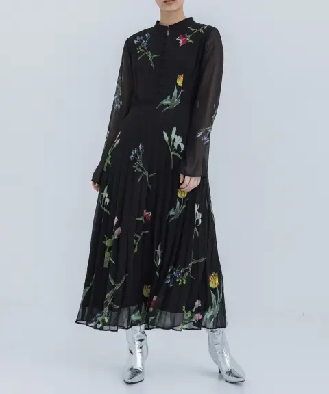 Ameri VINTAGE（アメリヴィンテージ） 【Mサイズ】SOFIA PLEATS DRESS