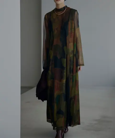 Ameri VINTAGE（アメリヴィンテージ） 【Sサイズ】UND GYPSUM ART DRESS