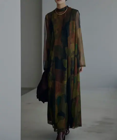 Ameri VINTAGE（アメリヴィンテージ） 【Mサイズ】UND GYPSUM ART DRESS