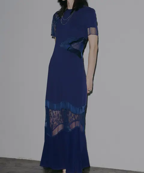 Ameri VINTAGE（アメリヴィンテージ） 【Sサイズ】MEDI ASYMMETRY LACE CUT DRESS