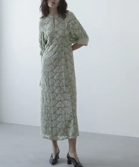 CLANE（クラネ） 【注文受付停止中】【1サイズ】FLORAL EMBROIDERY LACE ONEPIECE